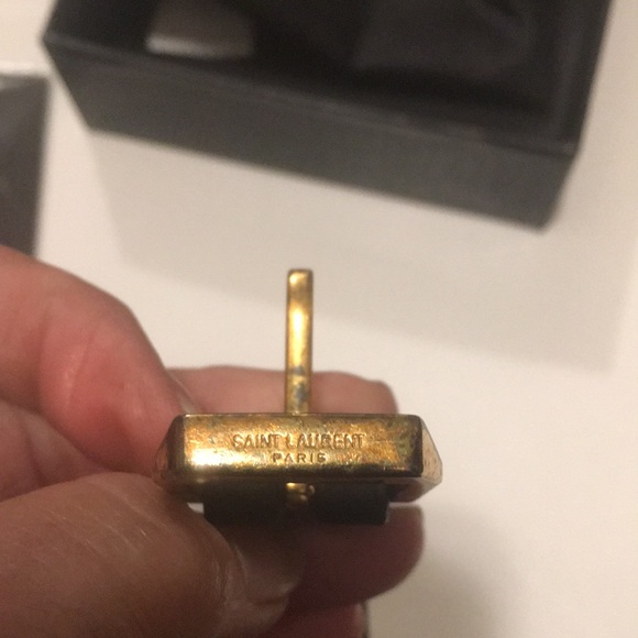 Saint Laurent leather gold studded bracelet - Picture 7 of 11